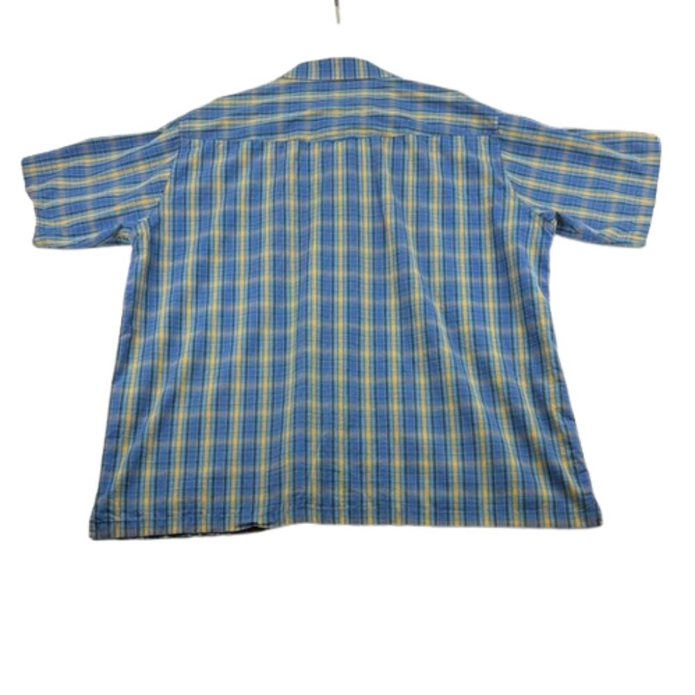 Rough Stock Button Down Shirt Plaid Short Sleeve Pearl Snap– Size XXL - Picture 2 of 6